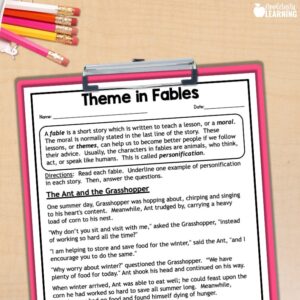 Fun Ideas for Teaching Theme - Appletastic Learning