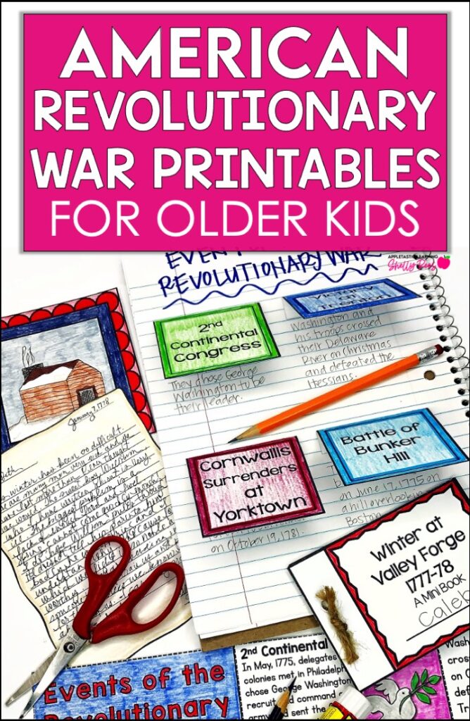 American Revolution Printable Activities and Worksheets