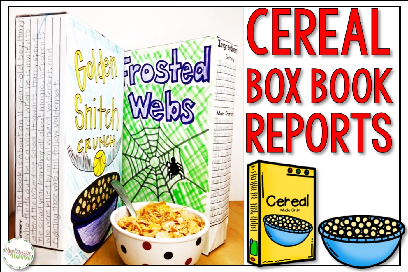 Cereal Box Book Reports A Fun Alternative! Appletastic Learning