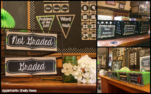 Vintage Classroom Style with Burlap and Chalkboard Classroom Theme Decorations