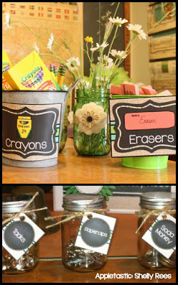 Editable Burlap and Chalkboard Classroom Theme Labels and Tags
