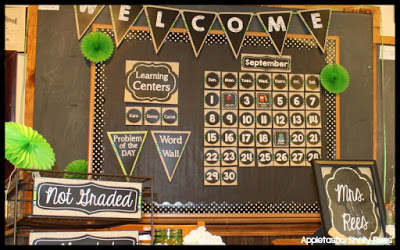 Chalkboard and Burlap Classroom Theme Designs