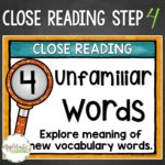 Close Reading Step 4: Unfamiliar Words