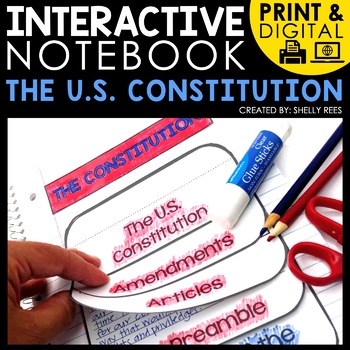 US Constitution print and digital interactive notebook