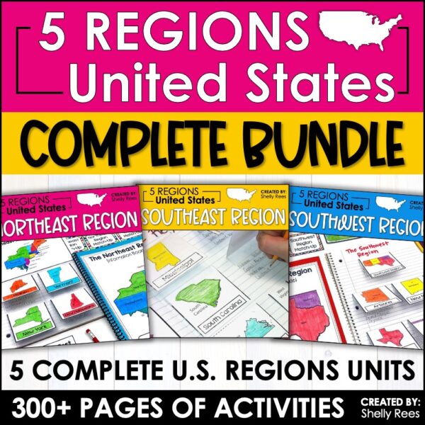 5 Regions of the United States Activities