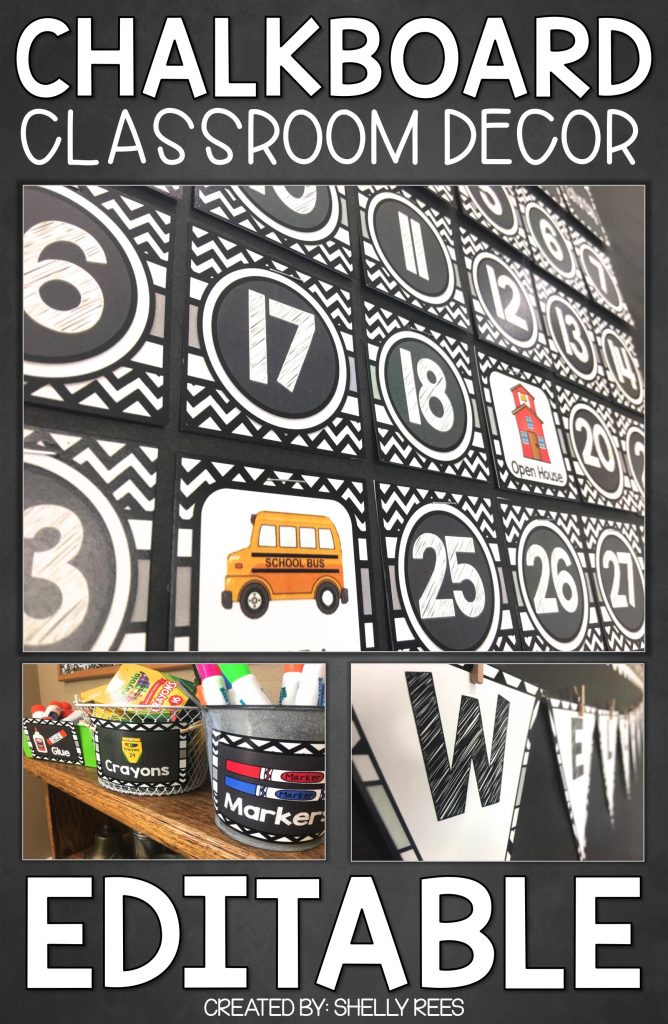 Chalkboard Classroom Theme Decorations
