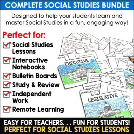 Social Studies Activities Bundle - Appletastic Learning