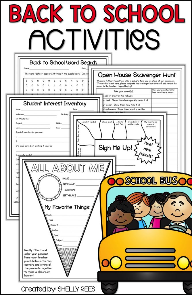 Back to School Activities for Elementary Teachers - Appletastic Learning