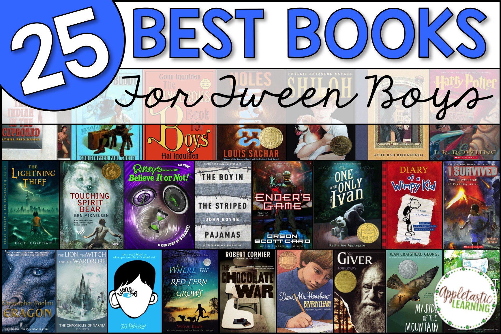 25 Best Books For Tween Boys Appletastic Learning
