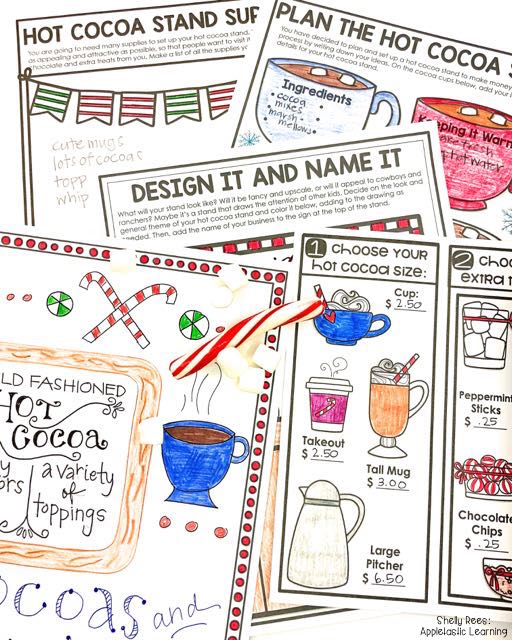 Winter Project-Based Learning for math and reading for 4th, 5th, and 6th grades has never been more fun and engaging! Use the Create a Hot Cocoa Stand PBL unit to make January math more creative. Teachers and students love this winter activities unit! #pbl #projectbasedlearning #5thgrade #4thgrade #wintermath
