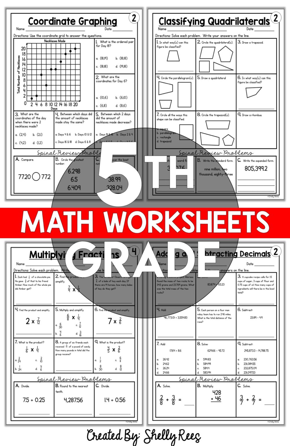 5th grade worksheets printable