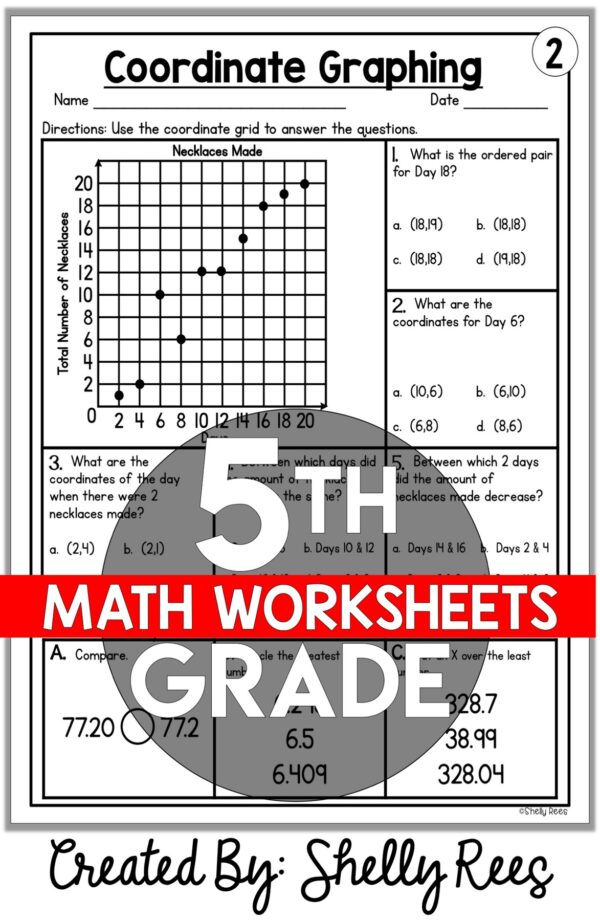 5th Grade Math Worksheets Free And Printable Appletastic Learning