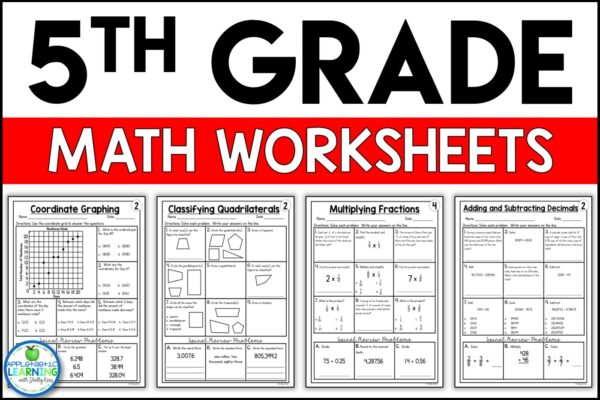5th Grade Math Worksheets Free and Printable - Appletastic Learning