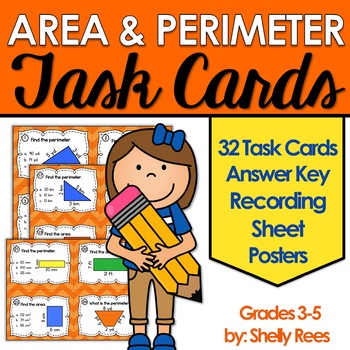 Area and Perimeter Activity Task Cards - Appletastic Learning