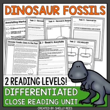 Dinosaur Fossils Reading Passage and Comprehension Worksheets ...