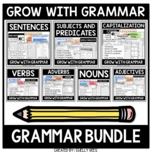 Grammar Worksheets And Posters Bundle - Appletastic Learning