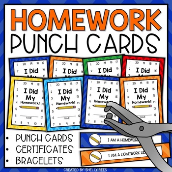 Homework Reward Punch Cards for Kids