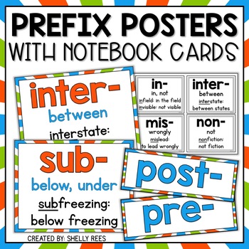 These prefix posters with notebook cards are a great way to introduce and reinforce prefixes in the classroom.