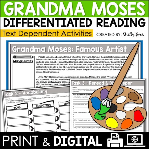 Grandma Moses Reading