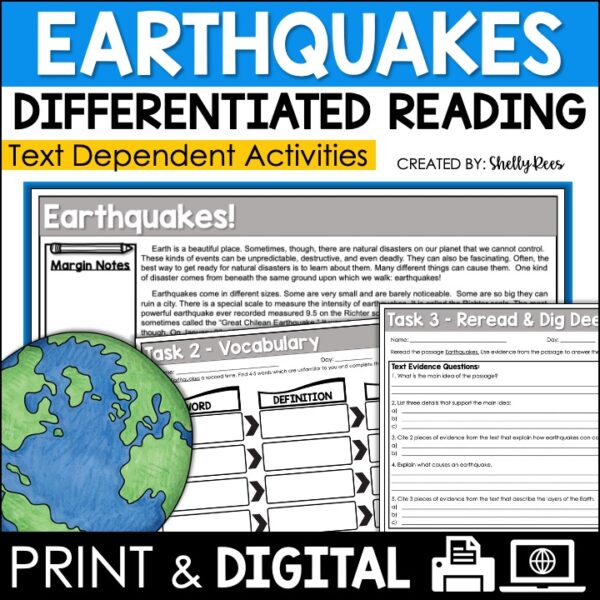 Earthquakes Reading