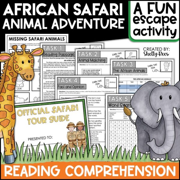 African Animals Reading Comprehension