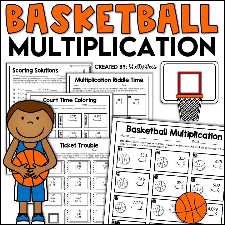 Basketball Math Multiplication Worksheets Appletastic Learning