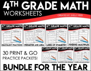 4th Grade Math Worksheets for the Year - Appletastic Learning