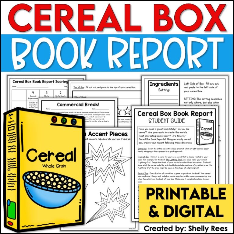 Cereal Box Book Report