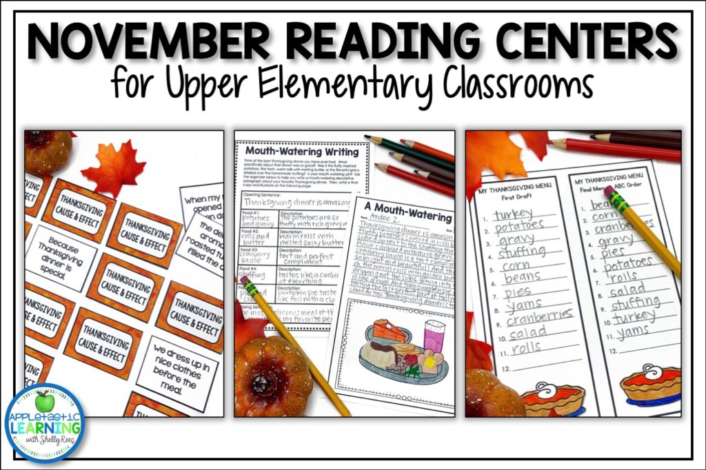 November reading activities are a great way to fill your lesson plans with fun skills based activities