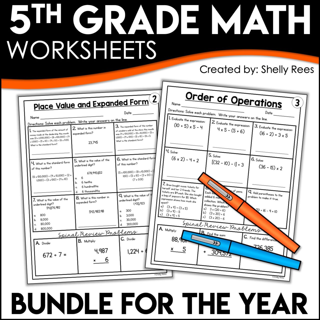 5th grade math homework packet pdf
