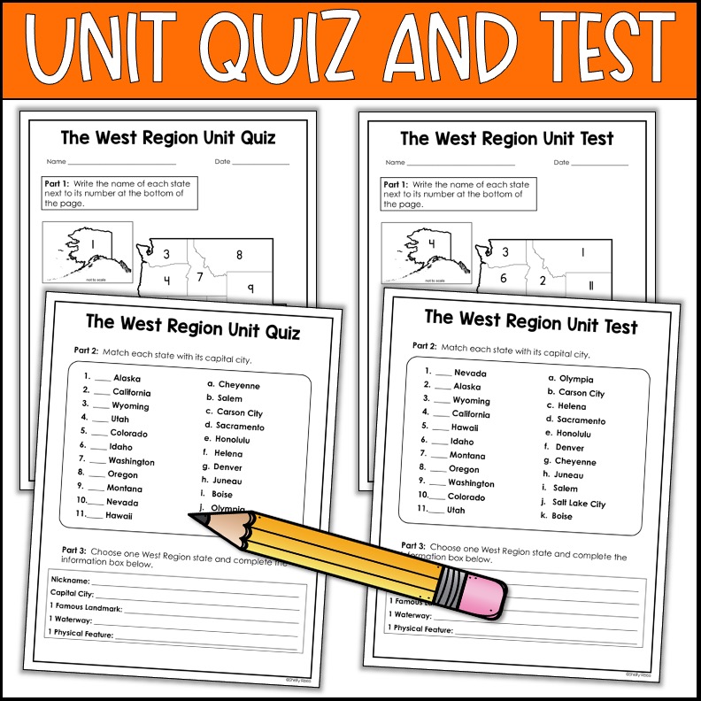 West States, Regions of the United States Lesson Plans