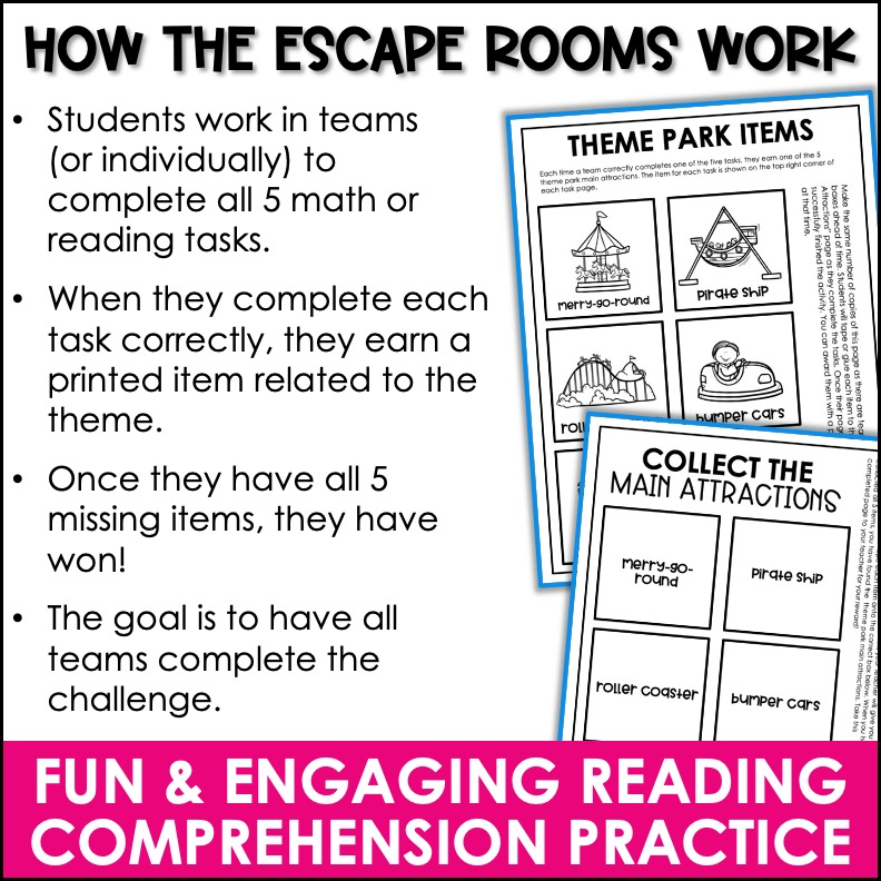 Summer Escape to the Beach ELA Escape Room | End of Year Review | Test Prep