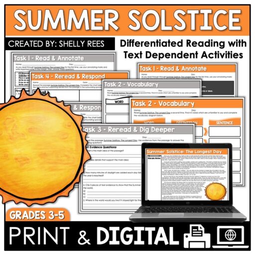 summer solstice reading passage and worksheets appletastic learning