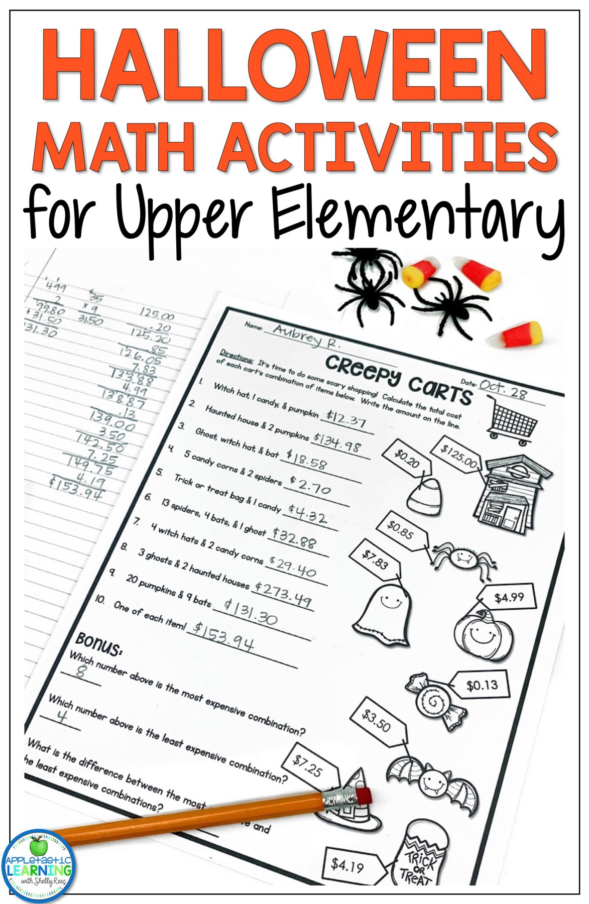 Halloween math activities for the upper elementary classroom
