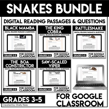 Snakes REading Comprehension Bundle
