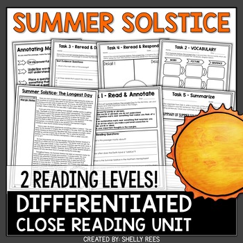 summer solstice reading passage and worksheets appletastic learning