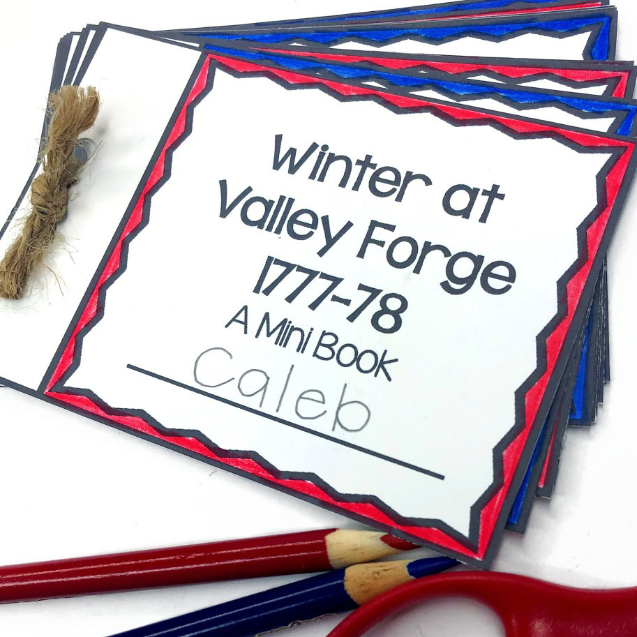 Valley Forge mini book helps students learn by connecting history and reading