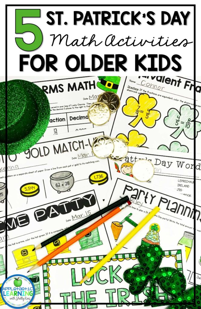St. Patrick's Day Math Activities for Upper Elementary Kids