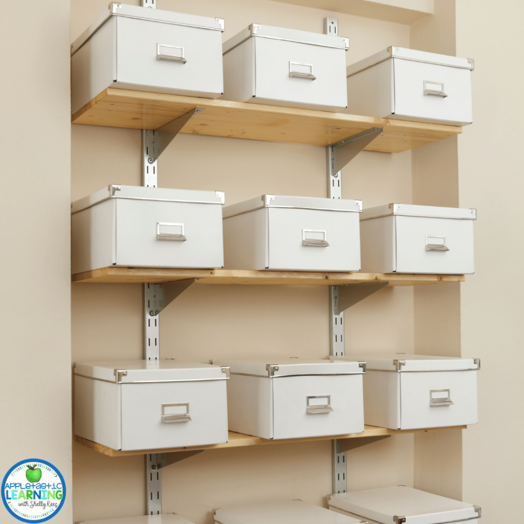 create a system so that all of your centers have a designated storage space