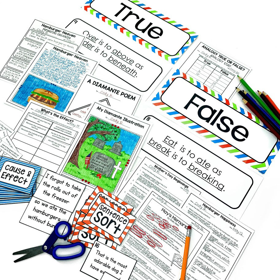 These reading and language arts activities are perfect to fill your lesson plans and centers in the month of May