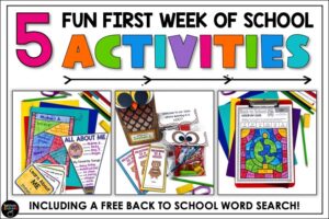 Fun First Week of School Activities