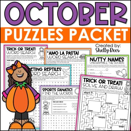 October Word Searches and Puzzles