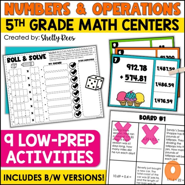 5th Grade Numbers and Operations Centers