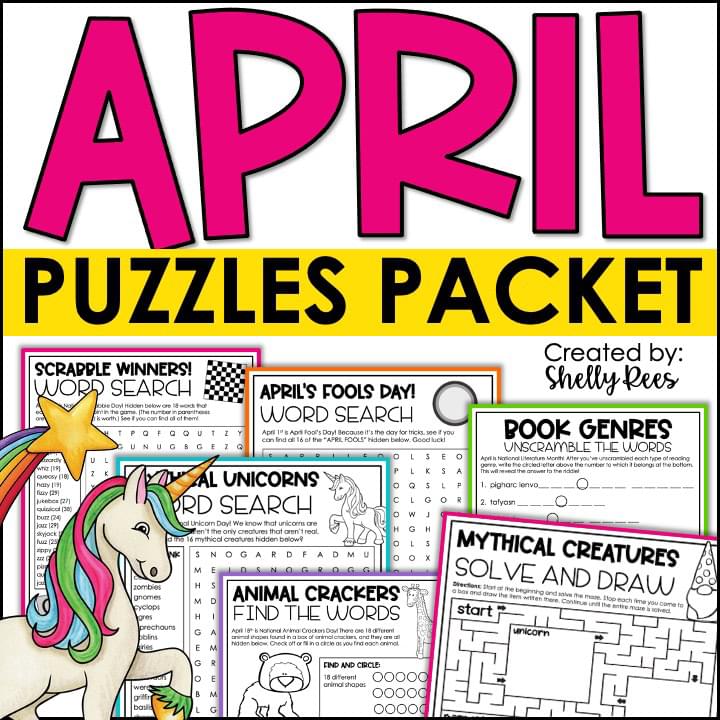 April Word Searches